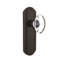 Deco Plate with Oval Clear Crystal Door Knob-1513503267