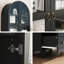 Armoire de rangement pour garde-manger 71 po avec bibliothèques, portes vitrées et 4 tiroirs (ensemble de 2)-141278778