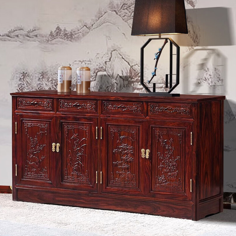 Buffet haut de gamme rétro de style chinois, 31.5" H x 70.1" W x 15.7" D