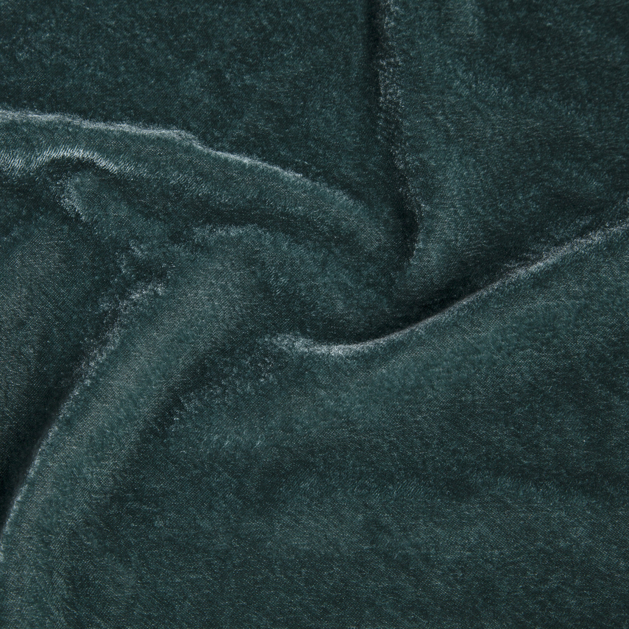 Stella Faux Silk Velvet Classic Chic Modern Rustic Ruffled Euro Sham, Storm Blue