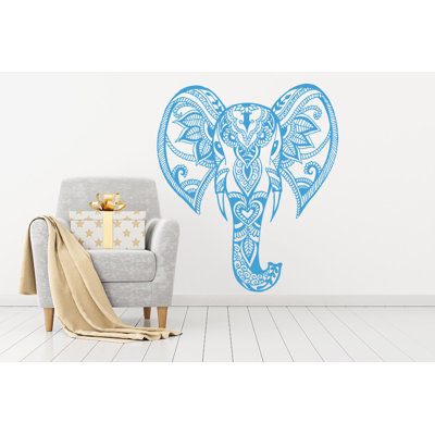 Décalcomanie murale éléphant mehndi Yatton