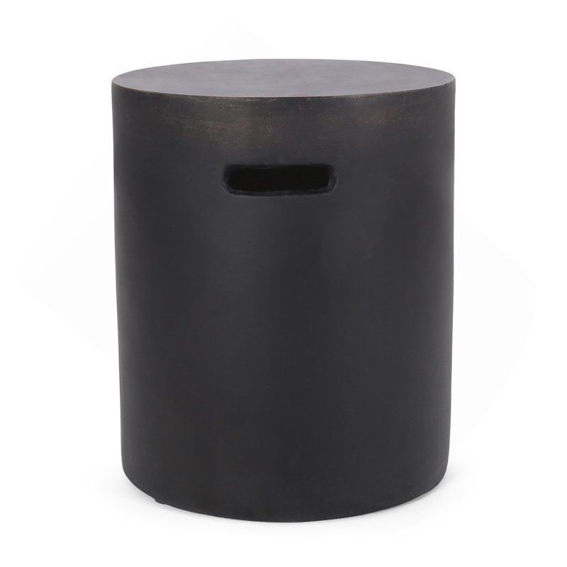 Outdoor Lightweight Concrete Side Table,Copper