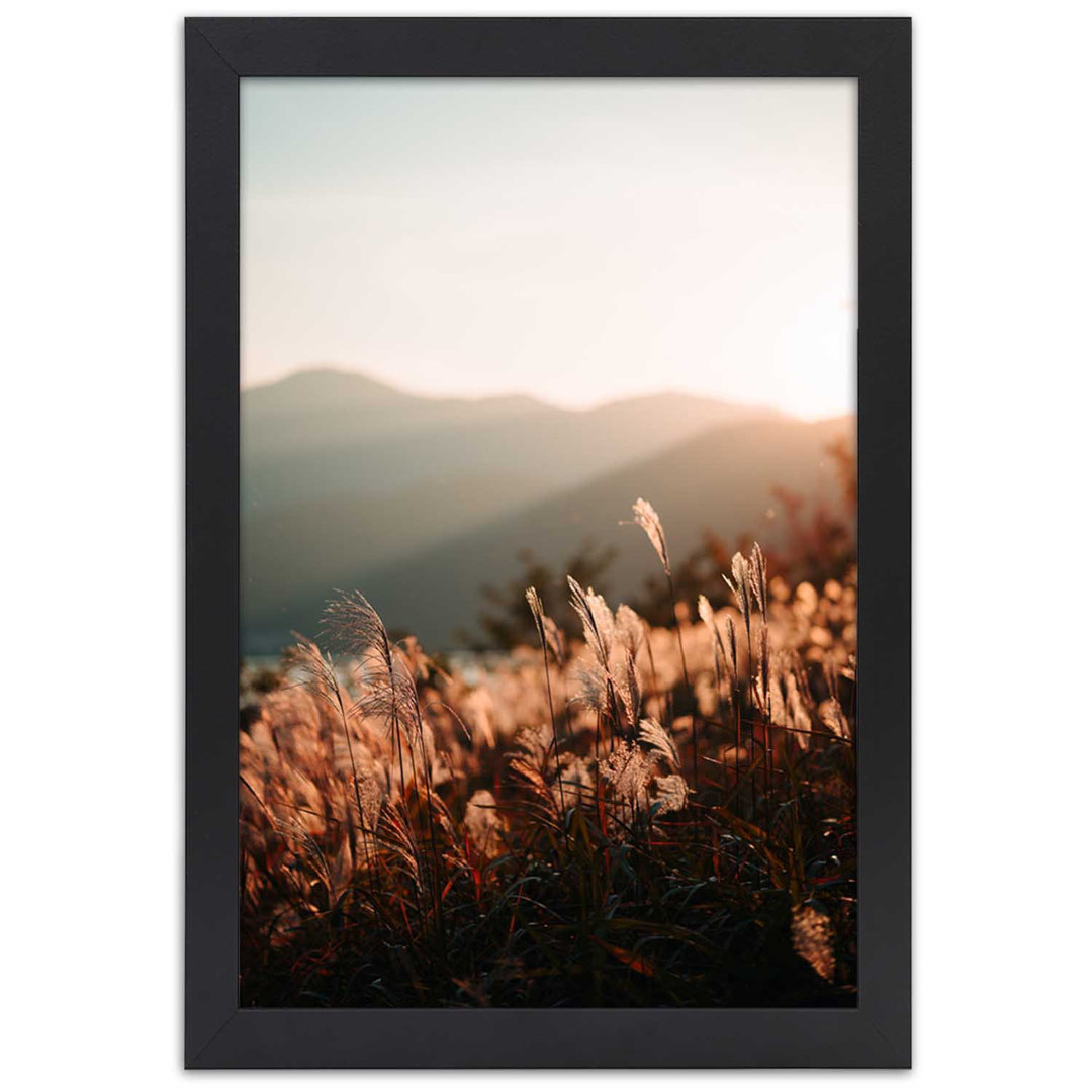 Getreide und Berge - Bilderrahmen Fotografie