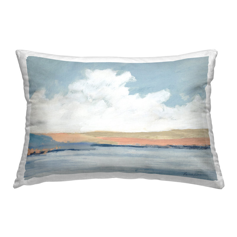 Coussin Pastel River Landscape