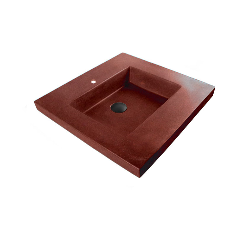 Newterra 24'' L Bathroom Sink, Terracotta, Single Hole
