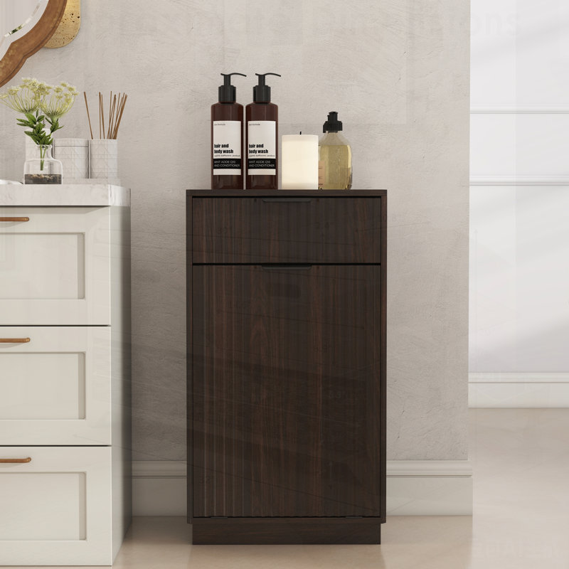 Armoire à poubelle inclinable 10 gallons Woodgrain