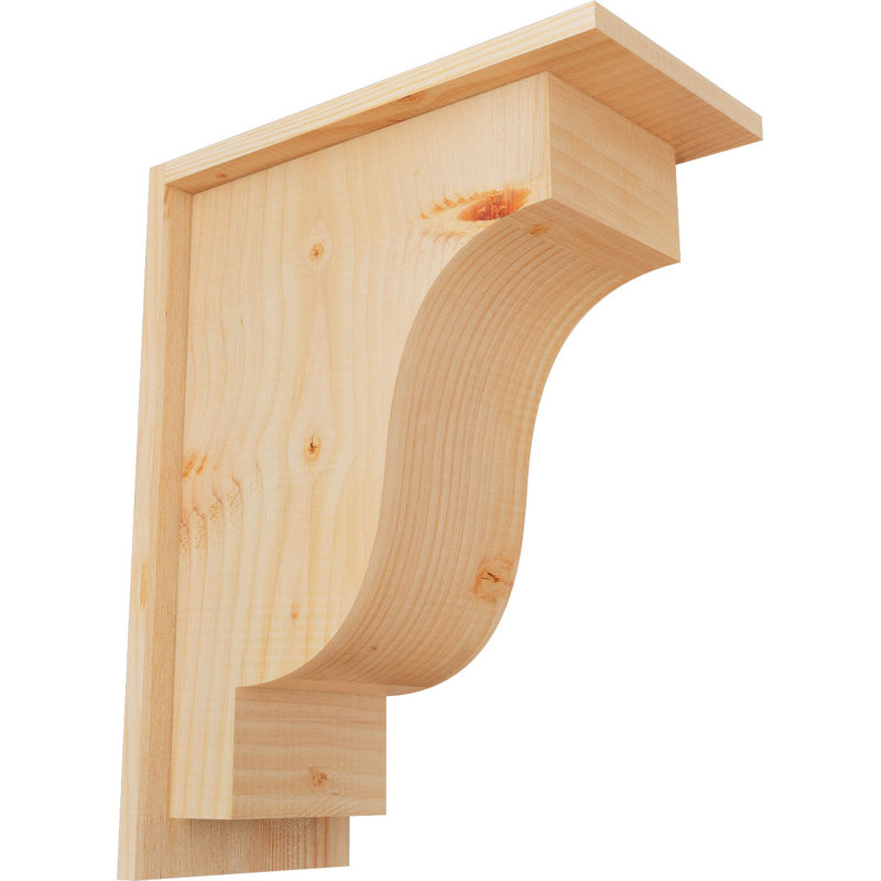 Corbeille Newport avec contre-plaque, Lisse, H 18 po x l 7,5 po x P 14 po, Sapin de Douglas