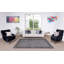 Tapis turc contemporain fabriqué à la main de 5,6 x 9 pi sur-teint en gris