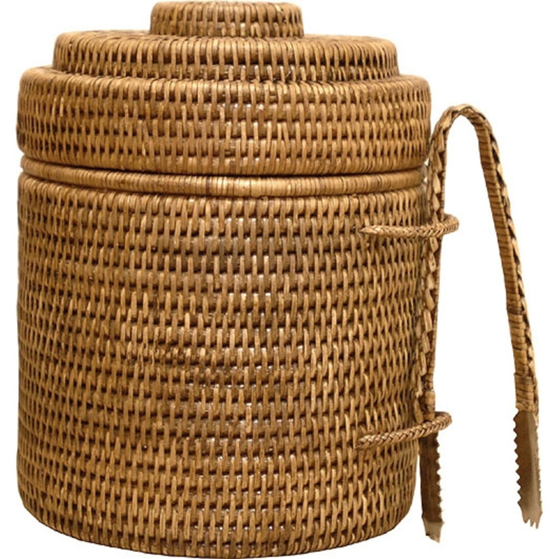 Seau à glace rond avec doublure Thermos, Brun antique