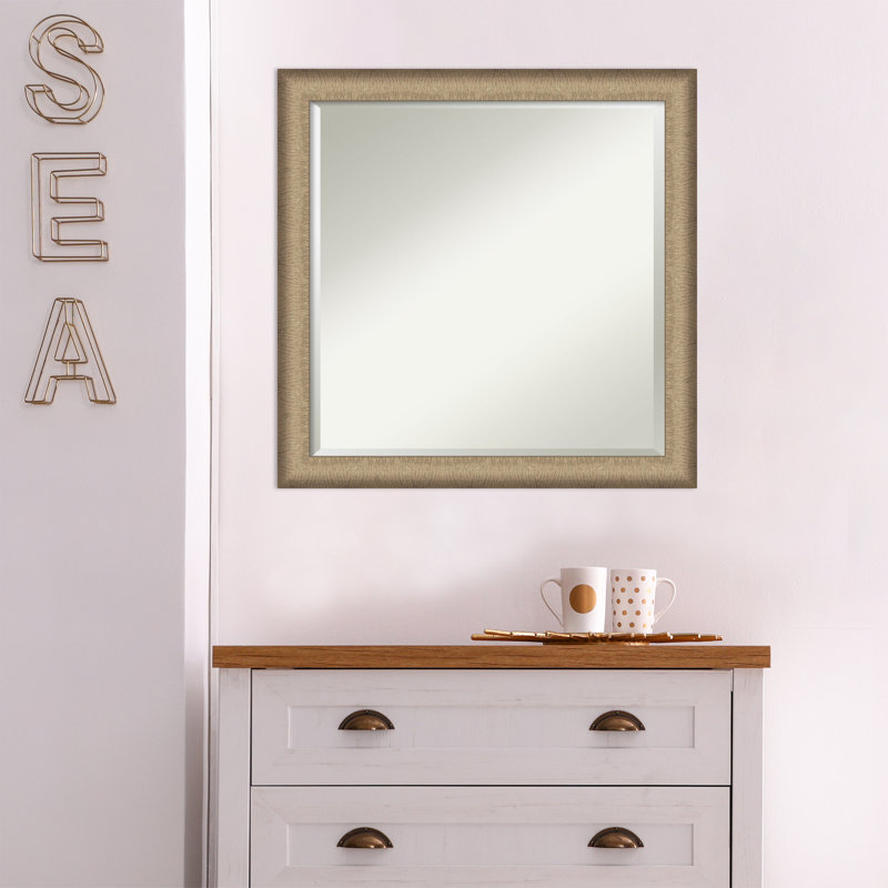 Jonnie Wall Mirror, 23" x 19", Brown