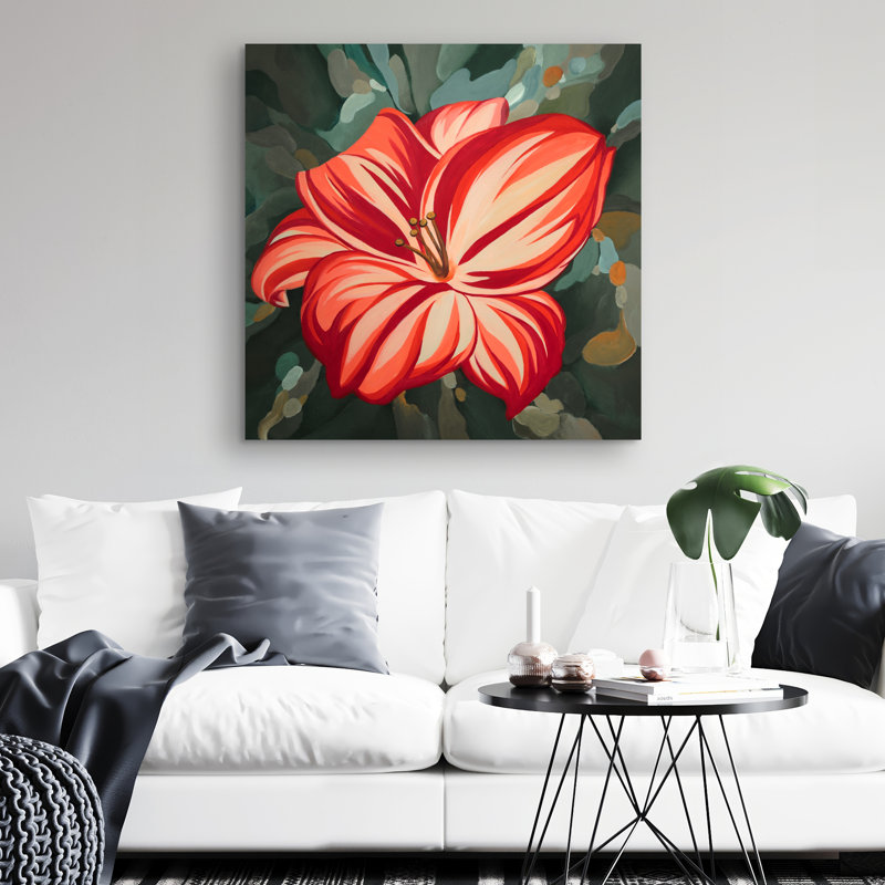 Blooming daylilies - 32"x32" art on canvas