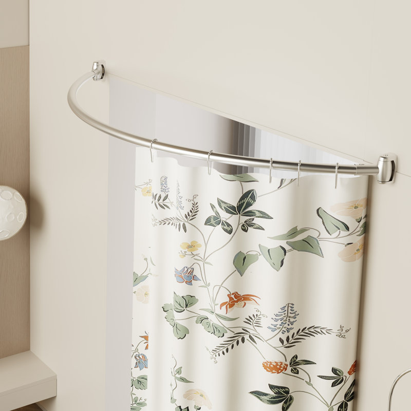 72'' Curved Shower Curtain Rod, Brown