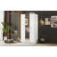 Armoire 3 portes avec miroir, tringle et 3 tablettes fixes-810921755