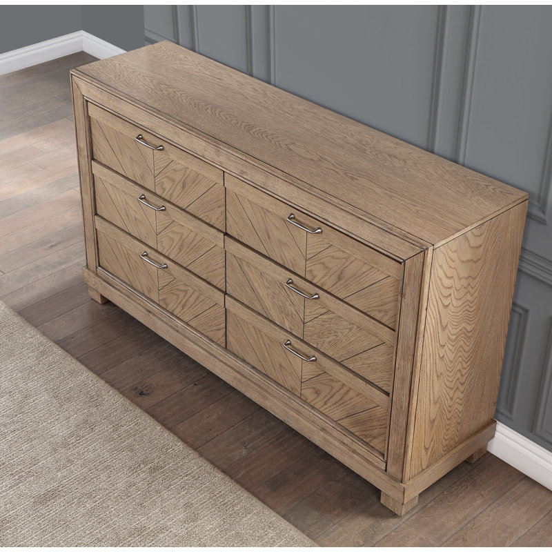 Altha 62'' W 6 - Drawer Dresser, Weathered Sand
