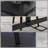 6-Person Rectangle Outdoor Steel Frame Patio Dining Table, With Umbrella Hole