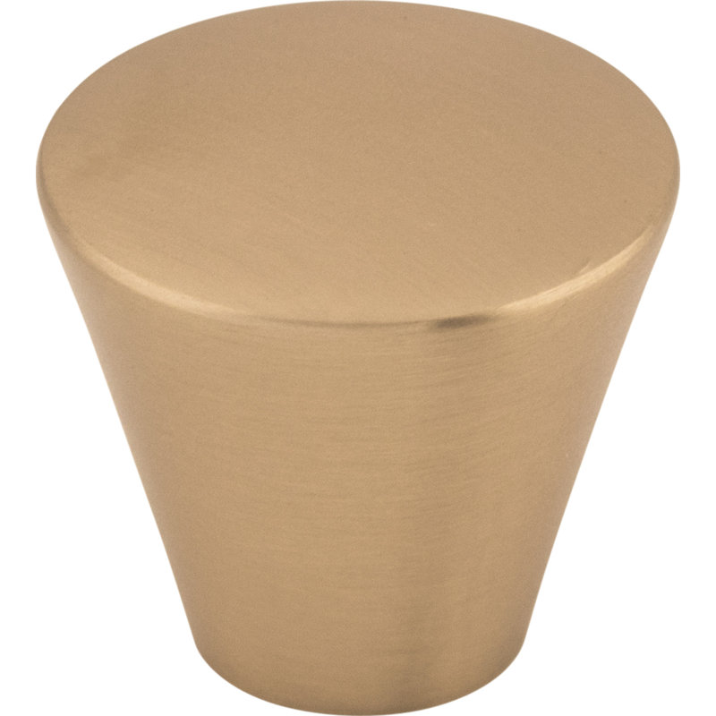 Cone 1" Diameter Conical Knob, Brushed Bronze