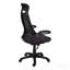 Chaise de bureau, hauteur réglable, pivotante, ergonomique, accoudoirs, bureau d'ordinateur, bureau, aspect cuir noir, métal noir, contemporain, moderne-130146035