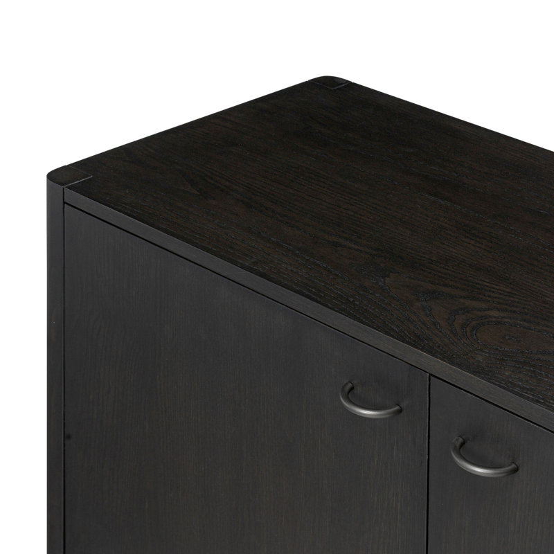 Zuma 72.25'' W Solid Wood Sideboard, Smoked Black Ash