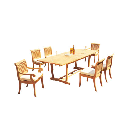 Ensemble repas 7 pièces teck Maskell