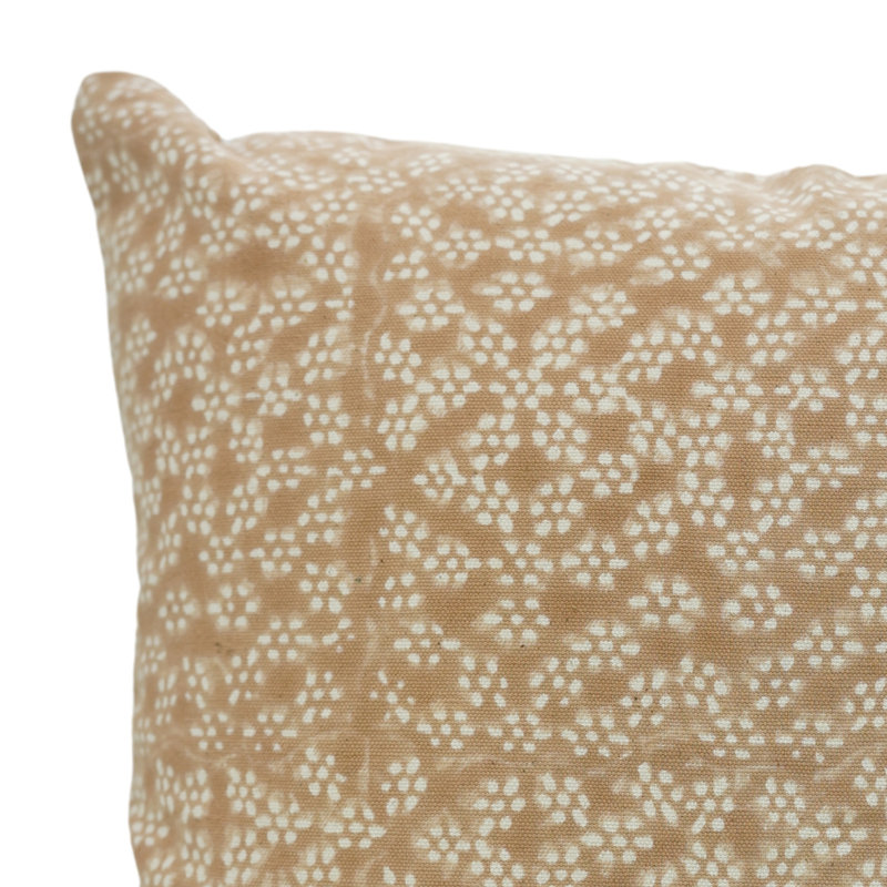 Fabdivine Handmade Floral Block Print Cotton Pillow Cover Decorative Cushion for Living Room Sofa Bed Olavrishti- 12X20 Inch