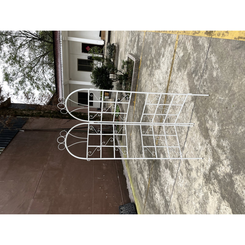 Treillis de jardin en métal, céramique, antirouille, 2 pièces, 19,6 po x 72 po, supports d'extérieur pour vignes de lierre, rose, gloire du matin, jasmin, plantes, plantes grimpantes,