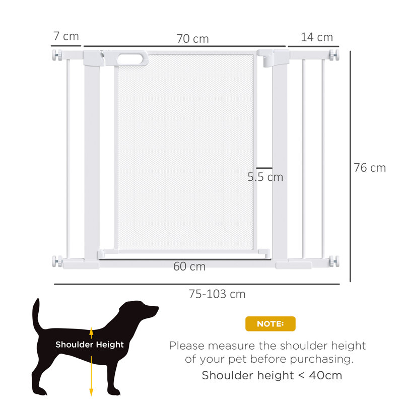 Pressure Mounted Pet Gate With Door