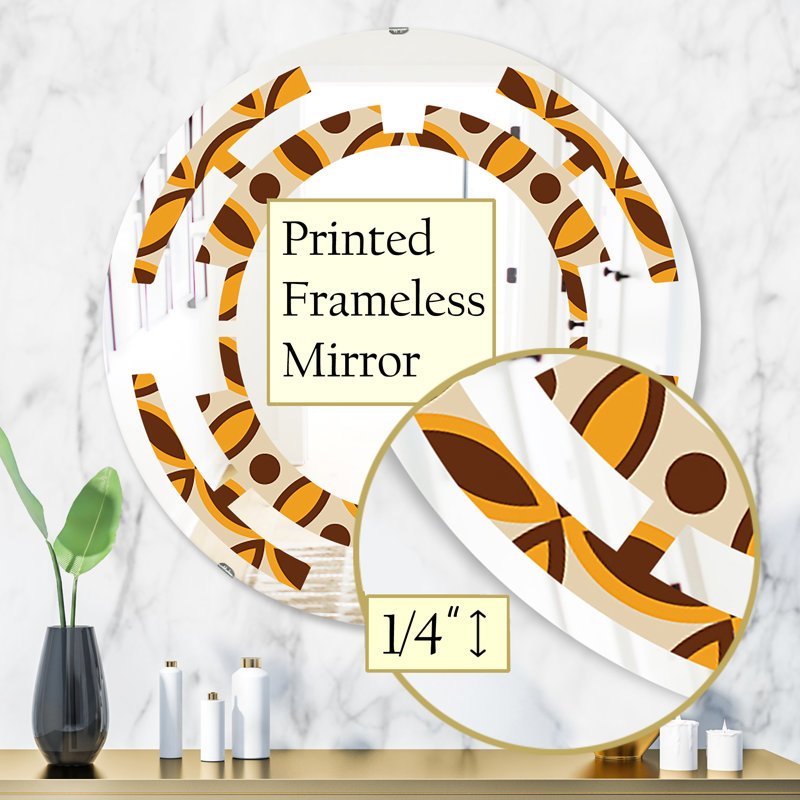 Miroir mural sans cadre avec cadre en v maison american, 23,6 po x 23,6 po