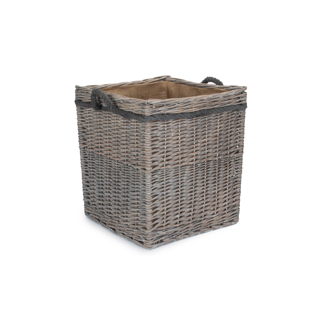 Wicker Storage Basket with Lining
