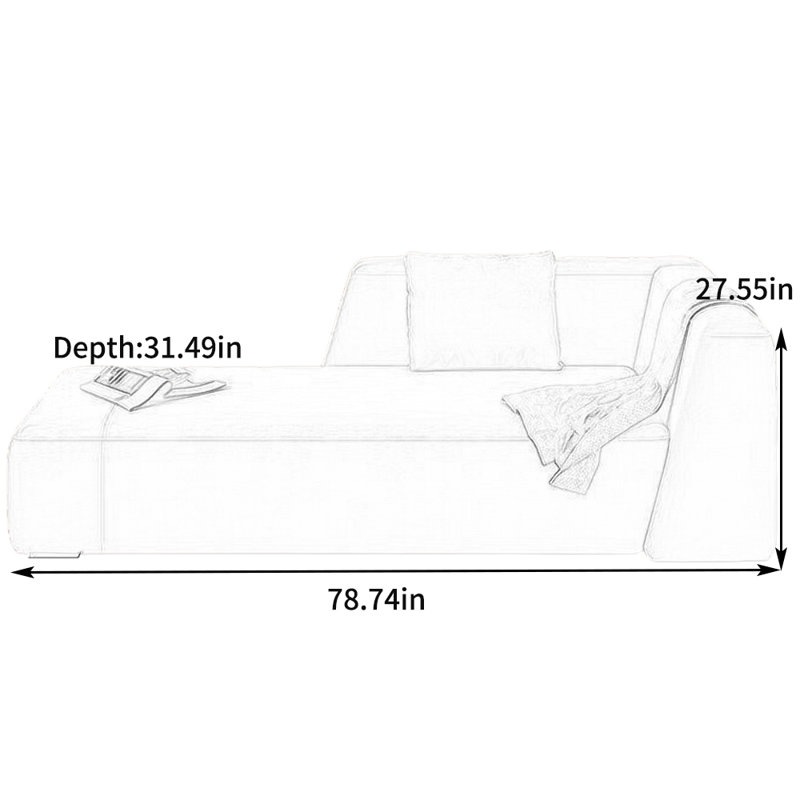 Fauteuil inclinable en éponge High High, Gris, Accoudoir à droite (vu de face)
