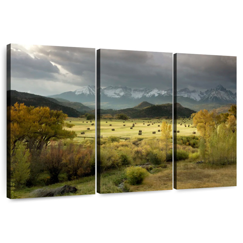 Alvord Ridgway Field Hay Bales, 20" H x 33" W