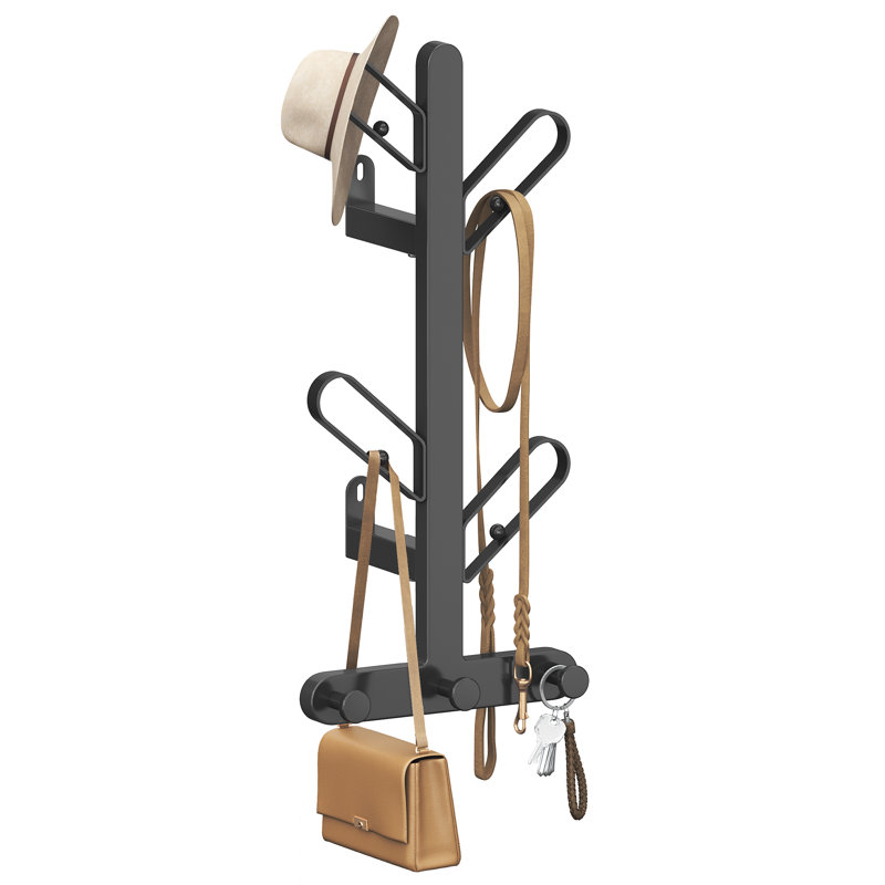 Wall-mounted Coat Rack, Ink Black