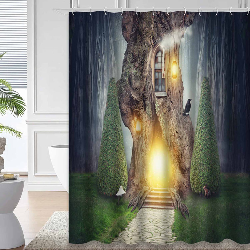 Rideau de douche Fairy Tree House, L 72 po x l 72 po