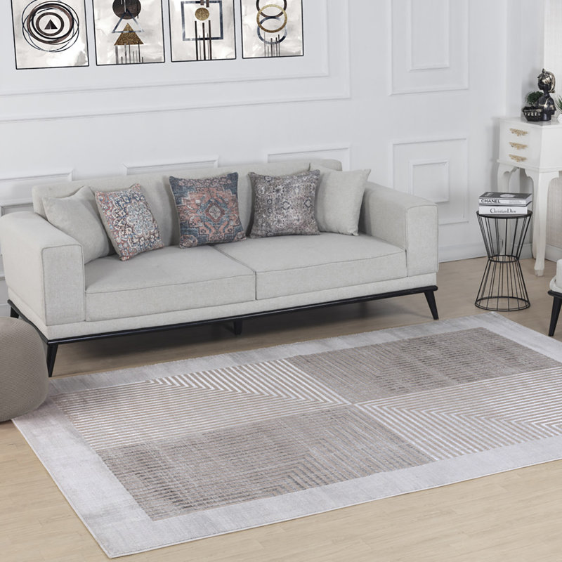 Striped Area Rug, Rectangle 160 x 213cm