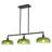 3-Light  42.5''  Linear Kitchen Island Lighting, Farmhouse Chandelier Dining Room Light Fixture With Green Glass Shade-982528151
