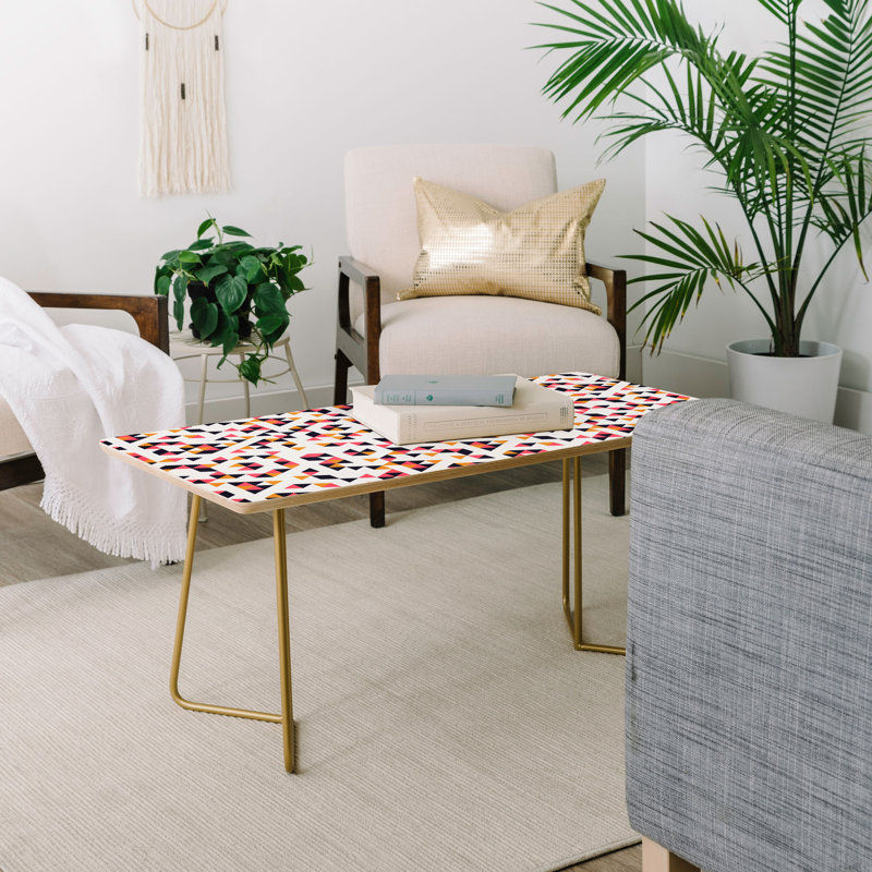 Table basse fleurs bodart, Or