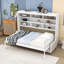Lit escamotable avec canapé confortable intégré, éclairage DEL et tablettes Murphy-1609125519