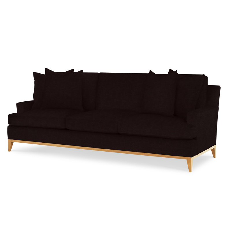 Dapper Upholstered 88'' Sofa, Amber, Margaret Mahogany
