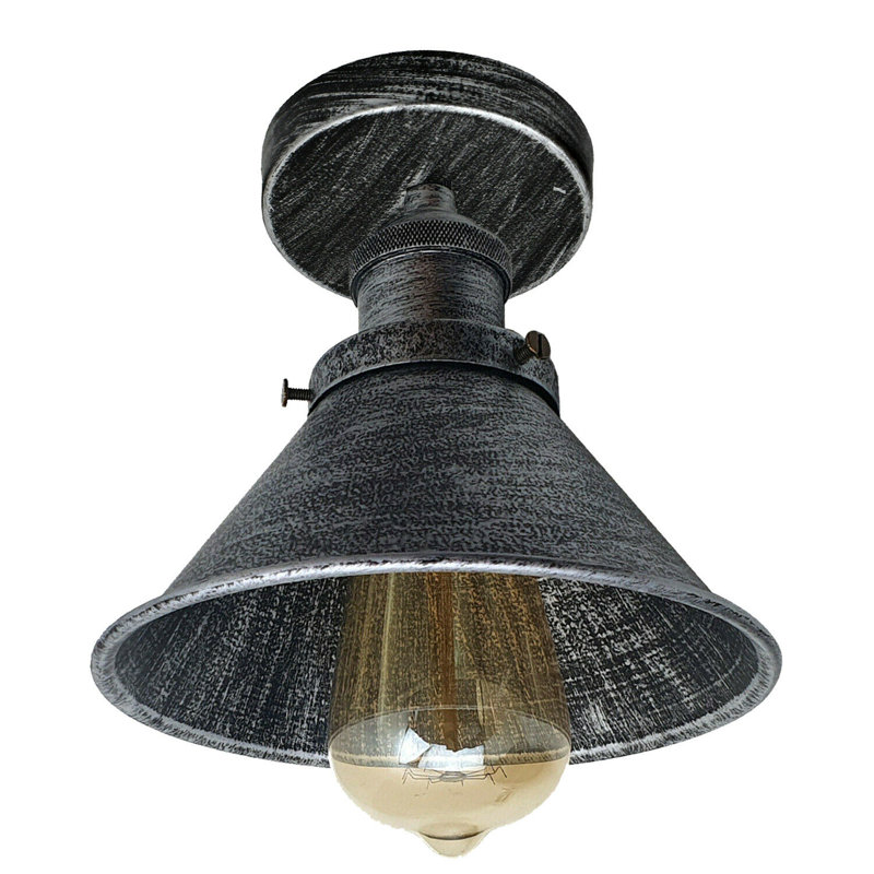 Regina Semi Flush Mount, Brushed Silver