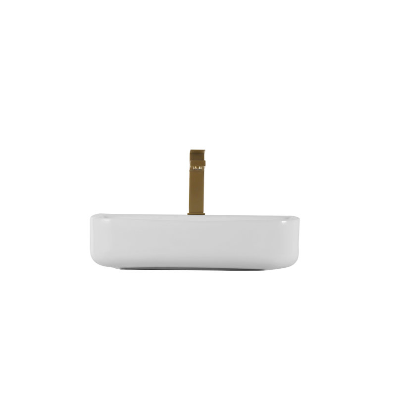Ceramic Basin In White - And Practical For Daily Bathroom Use Sink White, With A Smooth Finish