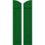 Americraft 2 Batten Exterior Real Wood Joined Board-N-Batten Shutters W/ Elliptical Top (Per Pair)-80169369-80169332-80169317