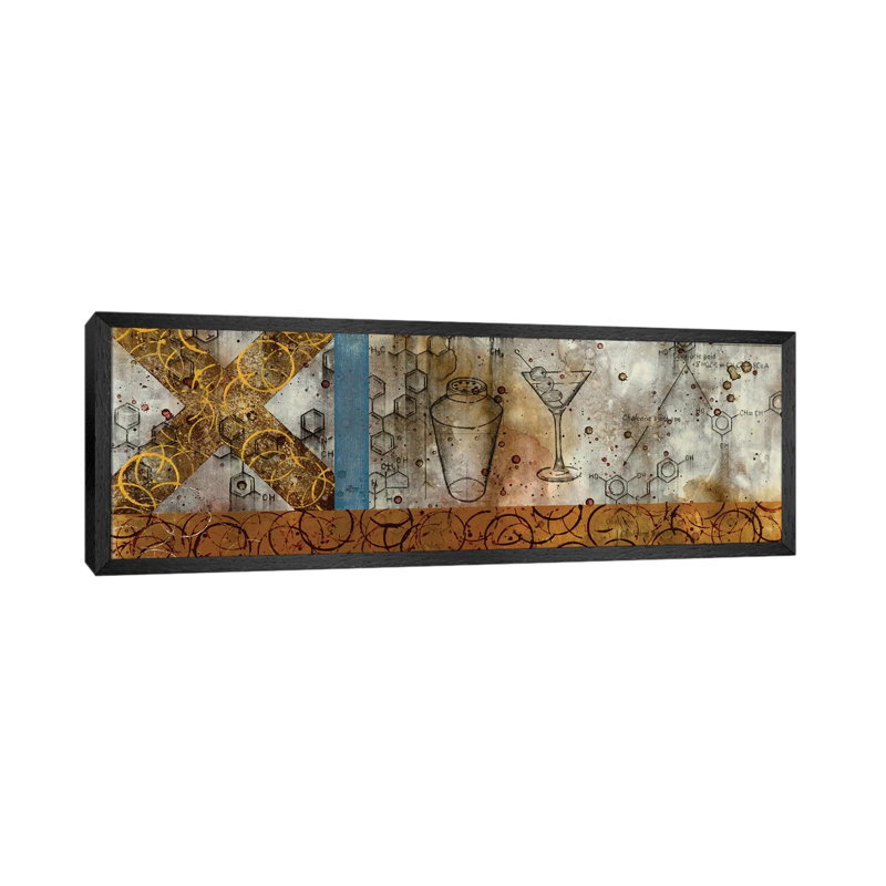 Chemical Abstract Miracle V by Taylor Smith - Panoramic Print on Canvas, 40.64cm H x 121.92cm W x 3.81cm D, Black Framed