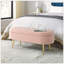 Banc de rangement repose-pieds ovale avec pieds en métal-129506390