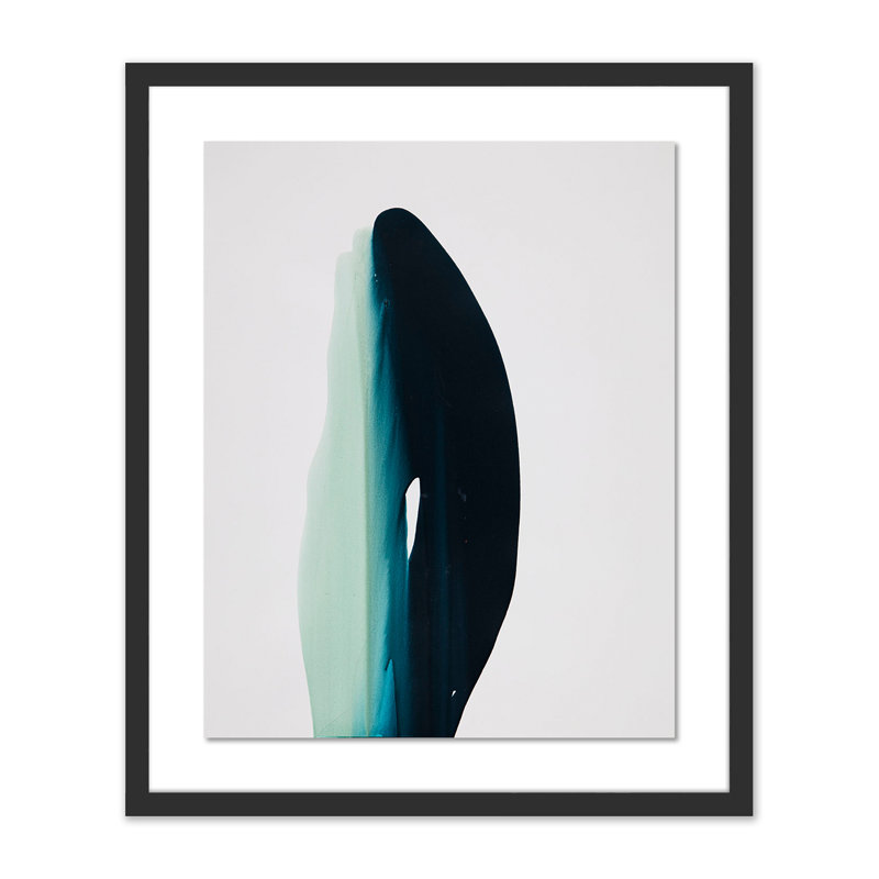 Blue Abyss II Painting by Kim Whiteside, 40" H x 34" W x 2.5" D, Black