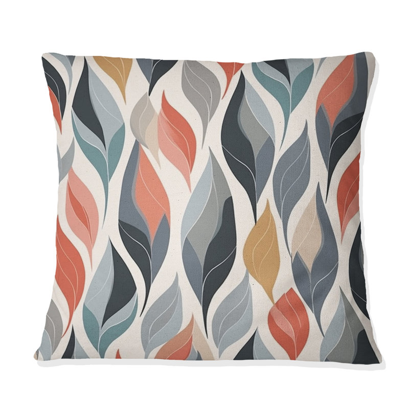 Coussin Retro Abstract Leaves I - Abstract
