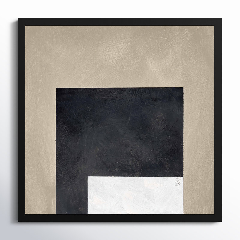Infinite Black Print by Robert Kamnatnik, 16" H x 16" W x 1.25" D, Black Framed Paper