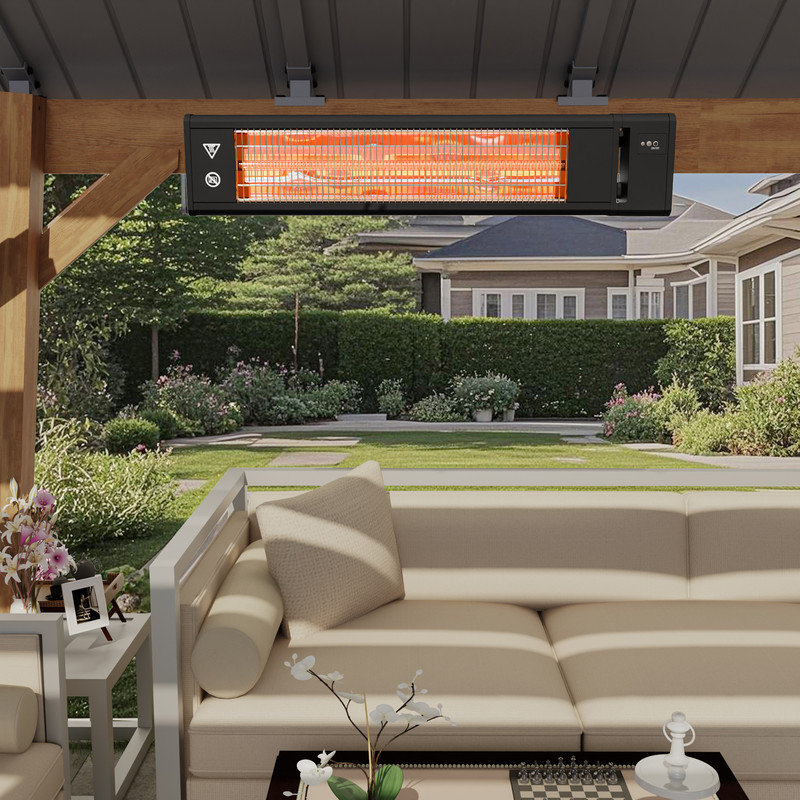 Chauffe-terrasse électrique mural avec télécommande