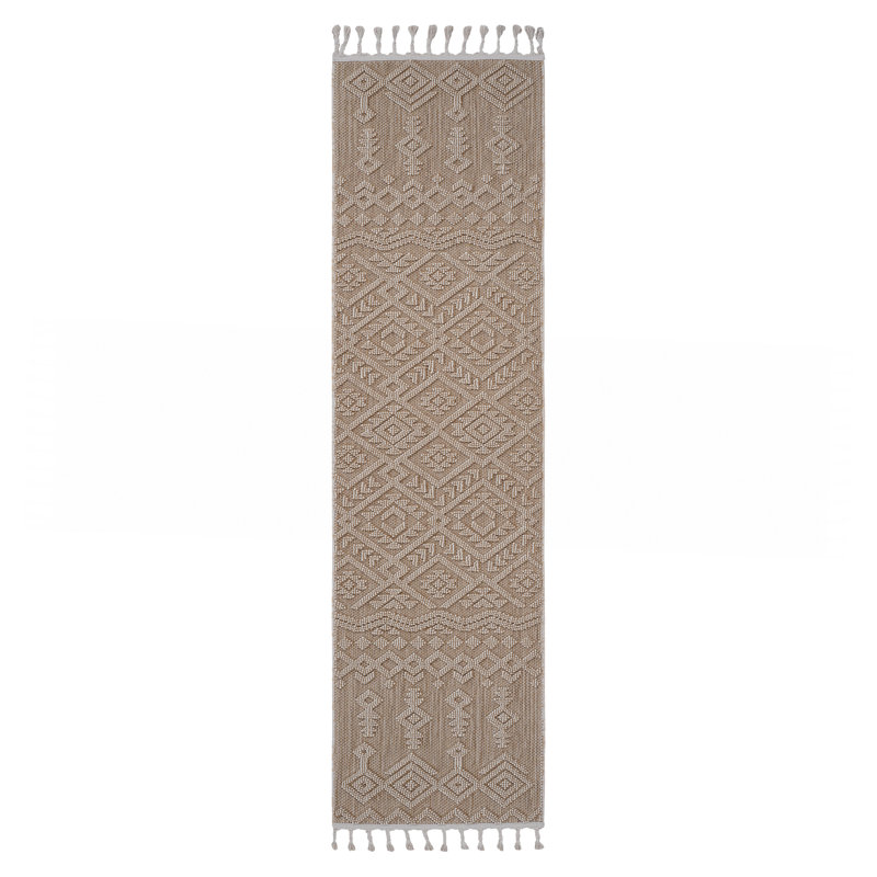 5X7 Natural /Traditional Indoor/Outdoor Area Rug, Runner 2'2" x 8'
