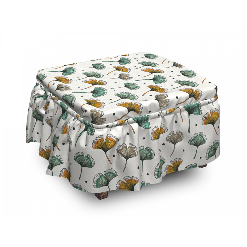 Housse pour repose-pieds floral automne