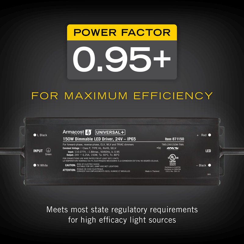 Universal + DEL à intensité variable 24 V DC, ELV / MLV / Triac, 150 W, 150