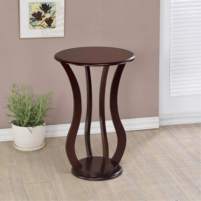 Appealing Cherry Accent Table With Faux Marble Top Alluring Enticement